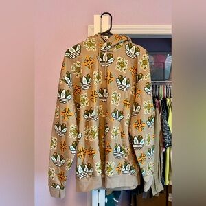 Adidas Originals Graphic LO Logo HD Trace Khaki Hoodie. Mens XL. NWT